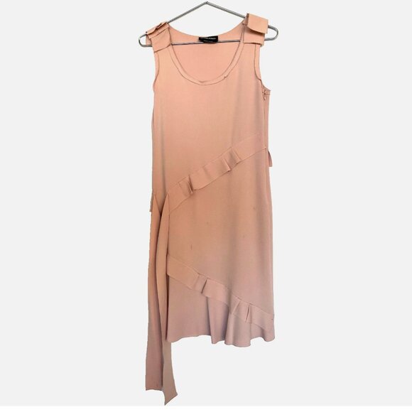 SONIA RYKIEL light peach sheath knee-length dress small - Picture 1 of 6